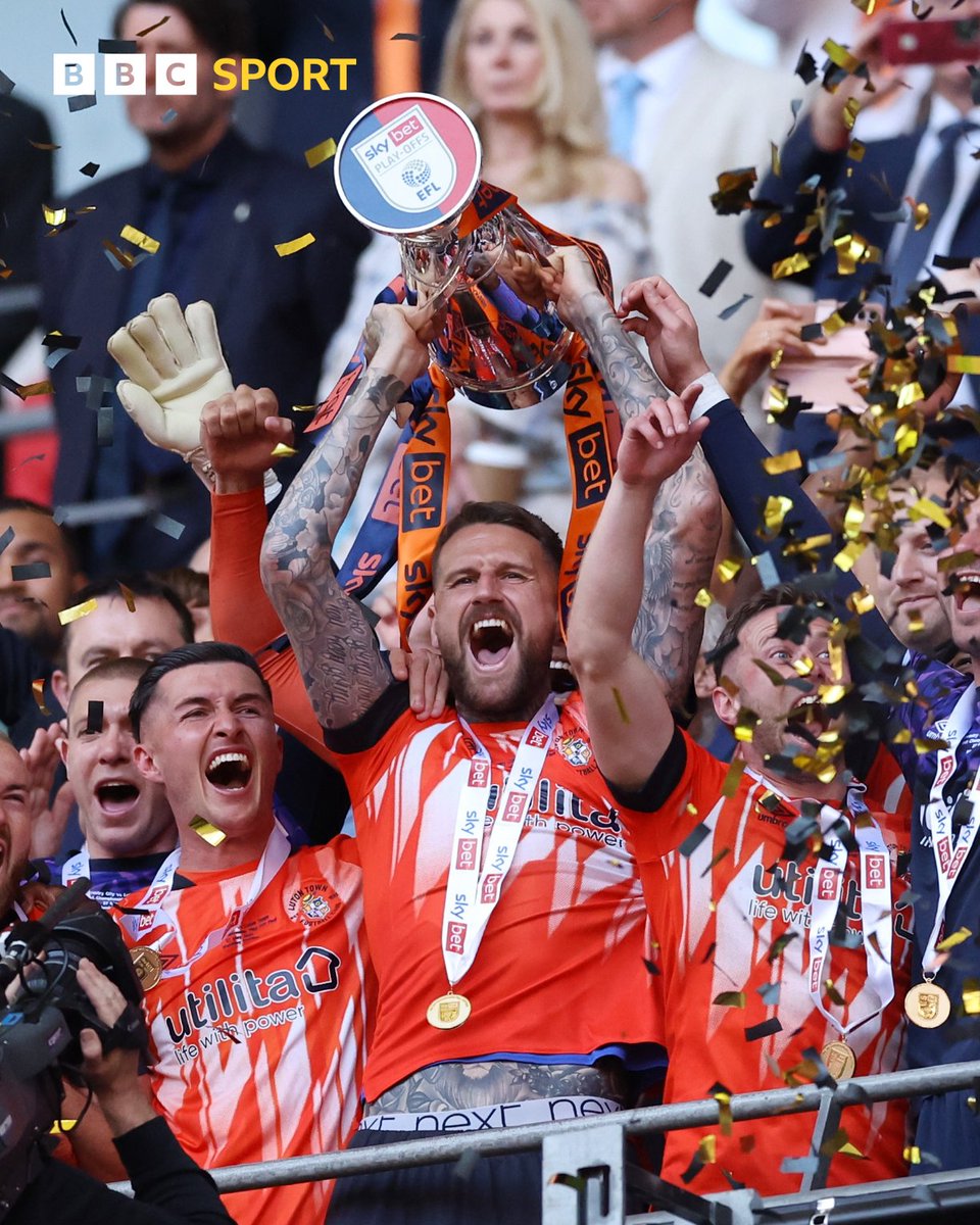 Luton have been promoted to the Premier League 👏 

#BBCFootball