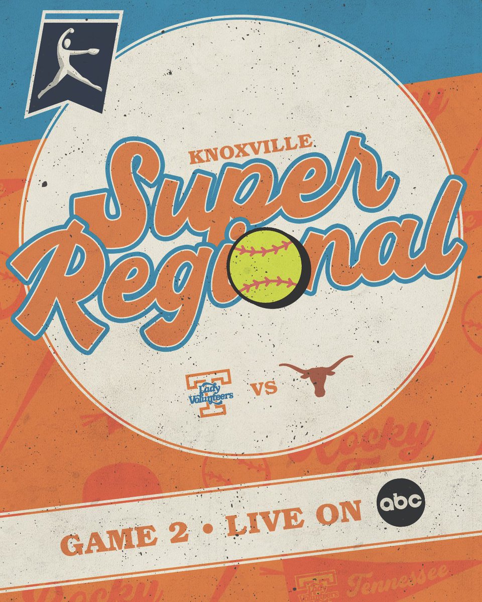 Underway in Knoxville!🤩

Knoxville Super Regional G2
4 <a href="/Vol_Softball/">Tennessee Softball</a> vs. 8 Texas 
📺 ABC → es.pn/3MGEhdW

#SECSB x <a href="/NCAASoftball/">NCAA Softball</a>