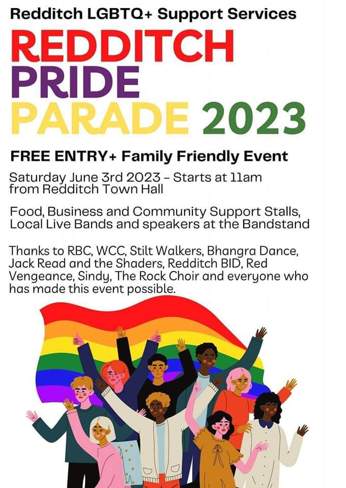 Redditch SNT will be at Redditch Pride on the 3rd June, pop along and say hello!
#policingpromise