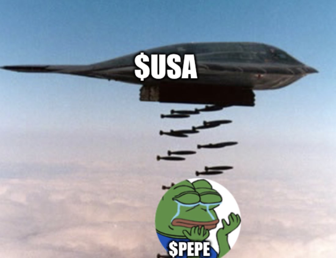 <a href="/pepecoineth/">Pepe</a> Lambos when you get $USA Dont waste your money on <a href="/pepecoineth/">Pepe</a>! $USA army is coming! <a href="/USAethcoin69/">$USA</a> the meme war has been declared! May the best memes win!