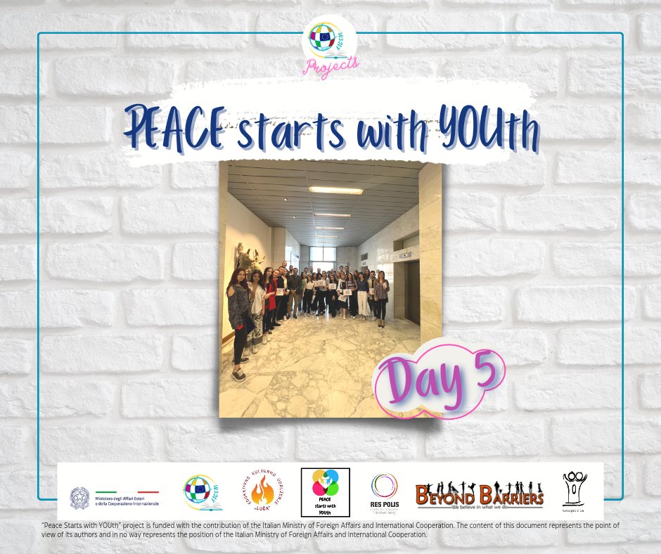 5th day of our #Peacestartswith YOUth project! Our training course ended at the Italian Ministry of Foreign Affairs and International Cooperation, where we were received by the Min. Plen. Andrea Cascone, Director of the Adriatic and Western Balkans Division.