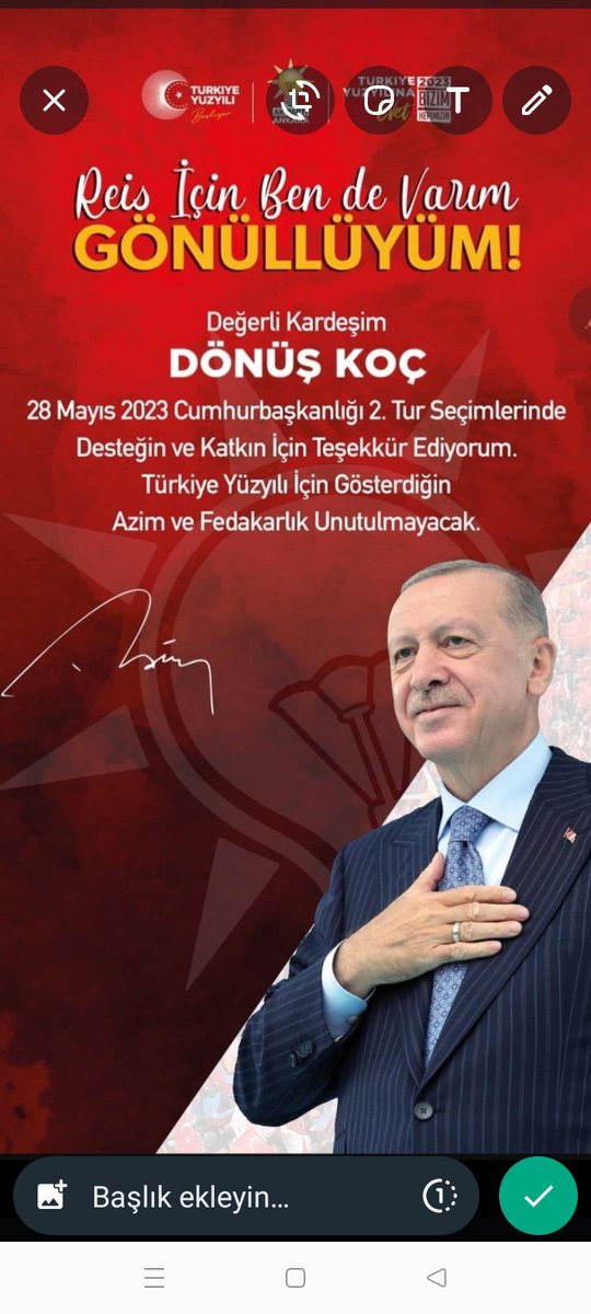 Kazanacağız Allah'ın izniyle gümbür gümbür gelecek yine reis 🇹🇷🇹🇷