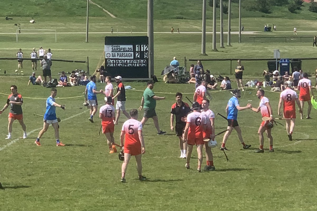 Final Score: <a href="/Toronto_GAA/">Toronto GAA 🇨🇦🏐🇮🇪</a> Hurling. <a href="/Cualasars/">Cuala Sarsfields 🇮🇪 🇨🇦</a> 1-12 <a href="/NaPiarsaigh_CLG/">Na Piarsaigh CLG</a> 2-09. Team’s battle to a 15-15 tie.