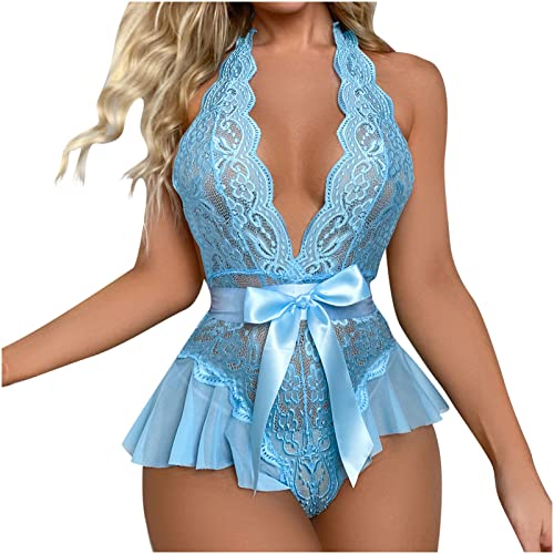 I just received AMhomely Sexy Bodysuit Lingerie for Women One Piece Leotard Halter Deep V Neck Stretchy