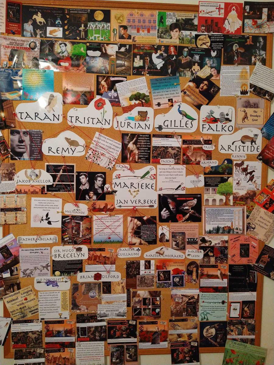 I think I may have finished my #inspiration board in my writing nook! What do you think, #WritingCommunity?  For my Archers of St. Sebastian #series
#booktweet #romantic #histfic #yalit #adventure #amediting bk3