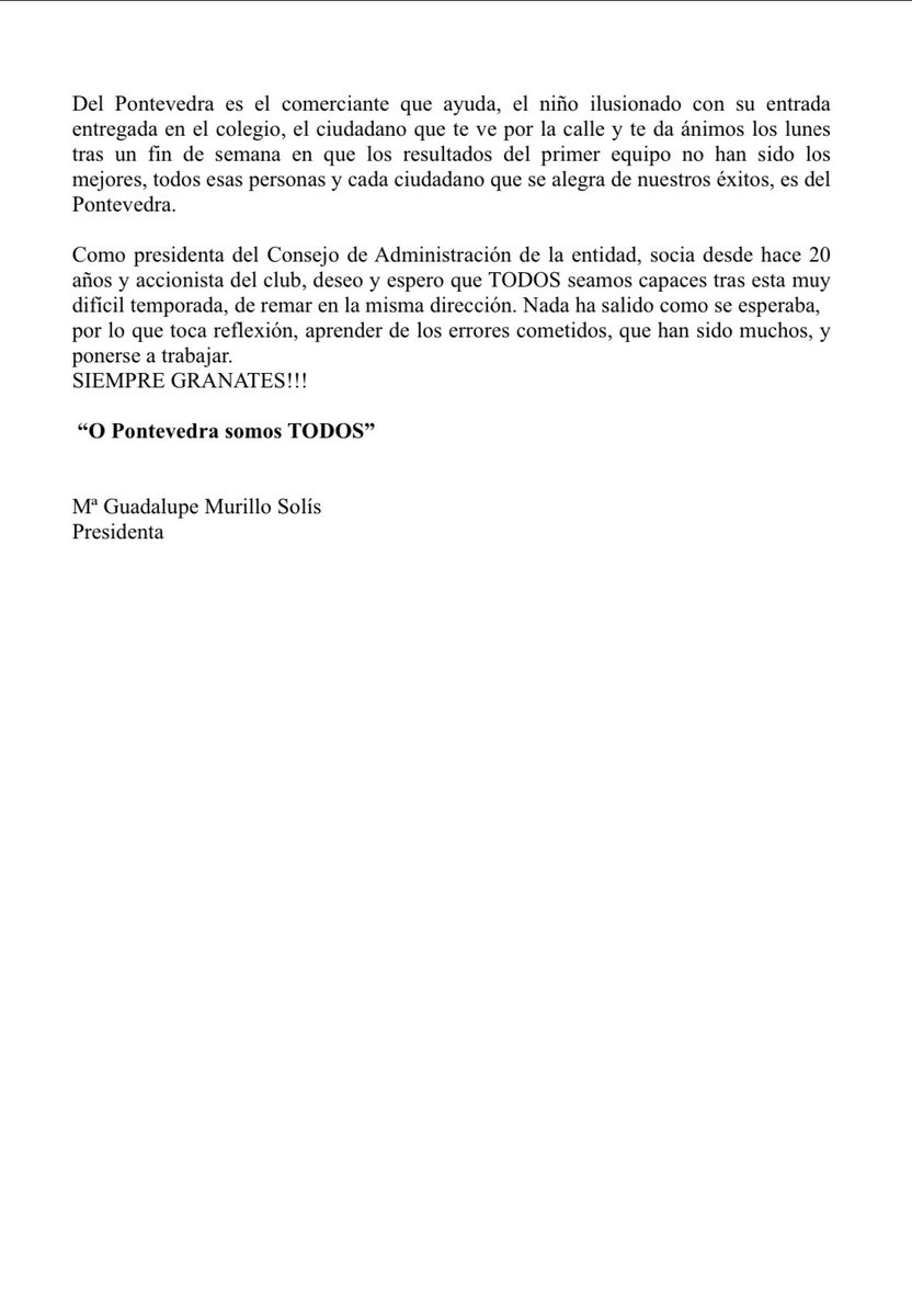 PontevedraCFSAD's tweet photo. COMUNICADO OFICIAL https://t.co/OYzsMVOJbf