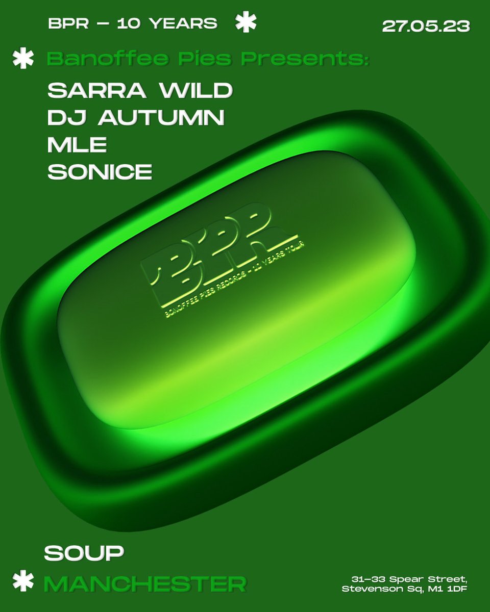 Manchester TONIGHT±! 👀  SOUP ~ 27.05
bio.to/BPR10YEARS
<a href="/soupmanchester/">SOUP</a> @sarrawild
