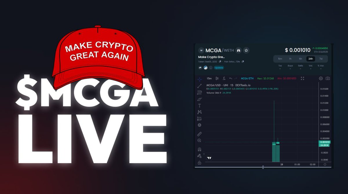 MCGA_REAL's tweet photo. Buy $MCGA here ⬇️

#NFA #meme #degen #dyor

https://t.co/joEhrFONKH https://t.co/Xv2jBGpy04