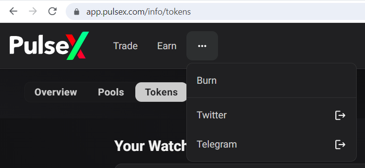 Dev_Huey's tweet photo. Even though there's no "Info" button on the #Pulsex app now, you can still access this page with the following links.

The button is probably missing for a reaon, maybe still being worked on, so use these pages with caution

https://t.co/QgsK6aIiYK
https://t.co/m7Acqqsi4K https://t.co/3peHRgxoxd