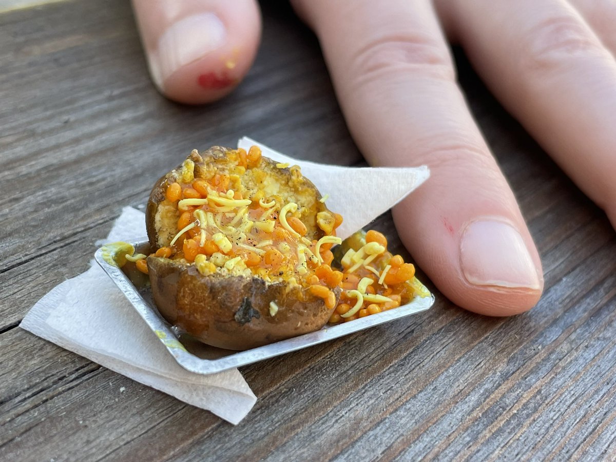 🥔🧀🫘Made tiny thing today, not made one in agggesssss it was lovely to get back to what I started out doing🫘🧀🥔