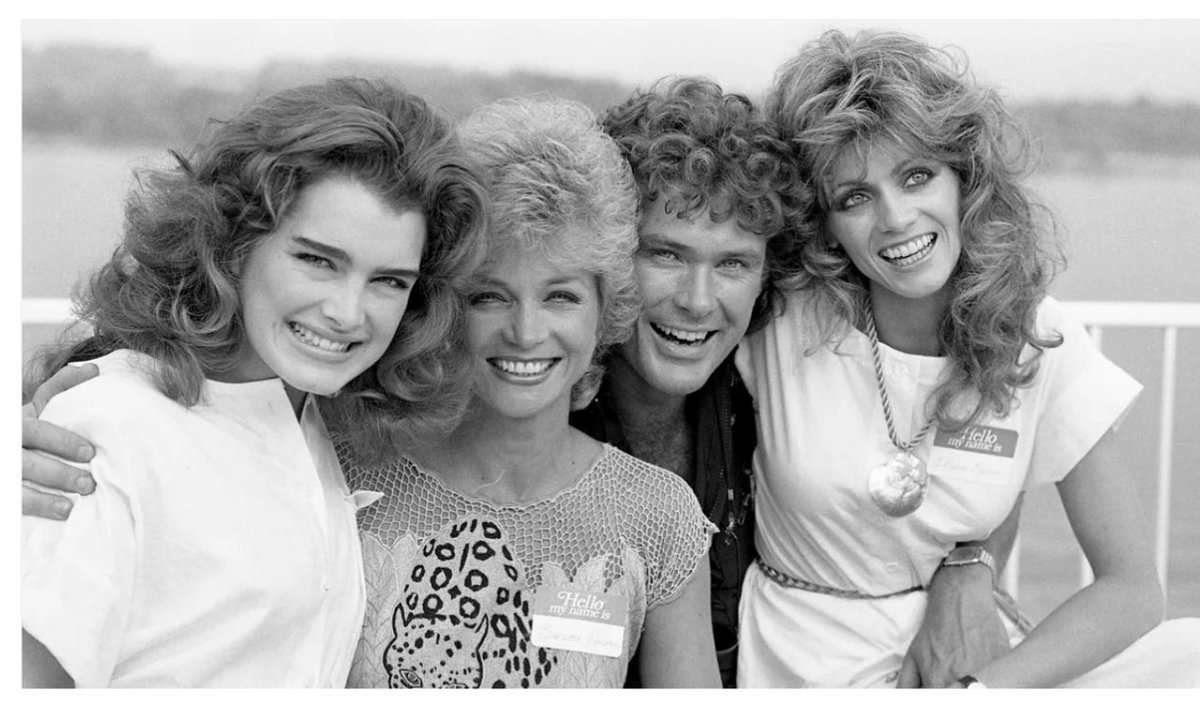 TheDustinFitz's tweet photo. May 27, 1984 — Barbara Mandrell’s Celebrity Softball Classic in Hendersonville, TN. 

#BrookeShields #BarbaraMandrell #DavidHasselhoff #IrleneMandrell https://t.co/RrN3VMutGx