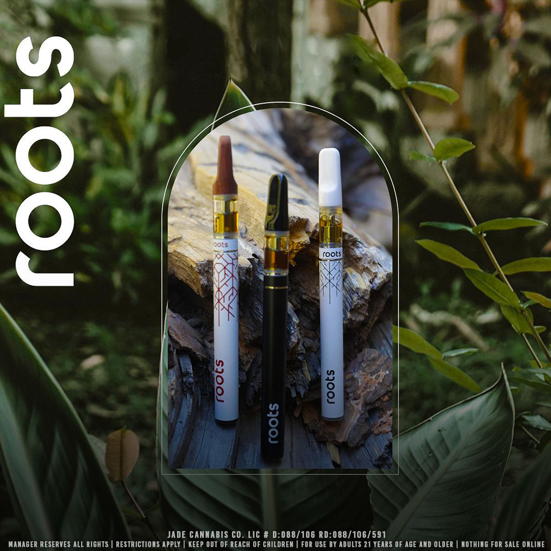 Jade Gives Back x Roots #findyourroots 🌱

Keep out of reach of children.
For use by adults 21 years of age and older.
Nothing for sale online.
LIC# D088/106 RD088/106/59