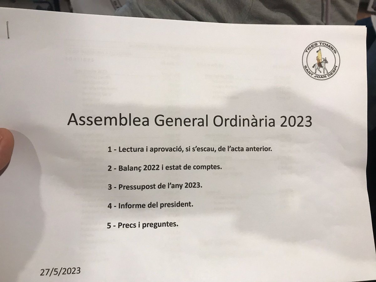 3TombsDespi's tweet photo. Avuí assemblea general!!
@Federacio3tombs
@AjSJDespi #trestombs https://t.co/K2EPHoSyyi