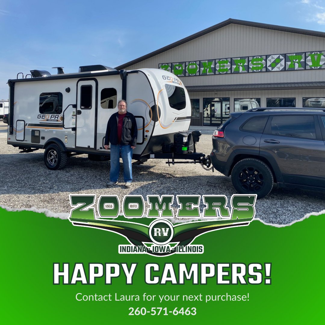 Mr. Kinsey is ready to take on adventure with his family!  Congratulations and Happy Camping!
#ZoomersRV #HappyCamper #RVLifestyle
