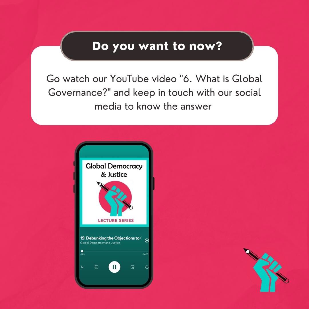 GlblDJ's tweet photo. Is our current system of global governance truly democratic? 🤔

🚨 Check out Video 6  and pay attention to our social media to know the answer👇

🔗 https://t.co/CjOGQGiLzT https://t.co/5onKZRr05z