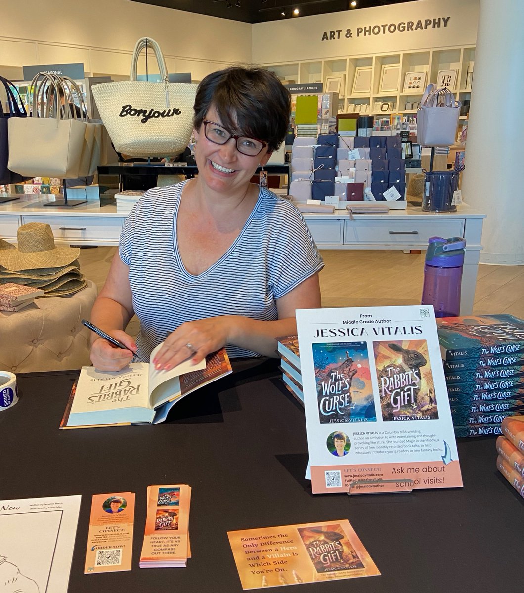 Loved connecting with readers and fellow writers at @chaptersindigo today! (There was an ordering snafu with She Stitched The Stars by @mypbjam--be sure to check out her gorgeous picture book!)