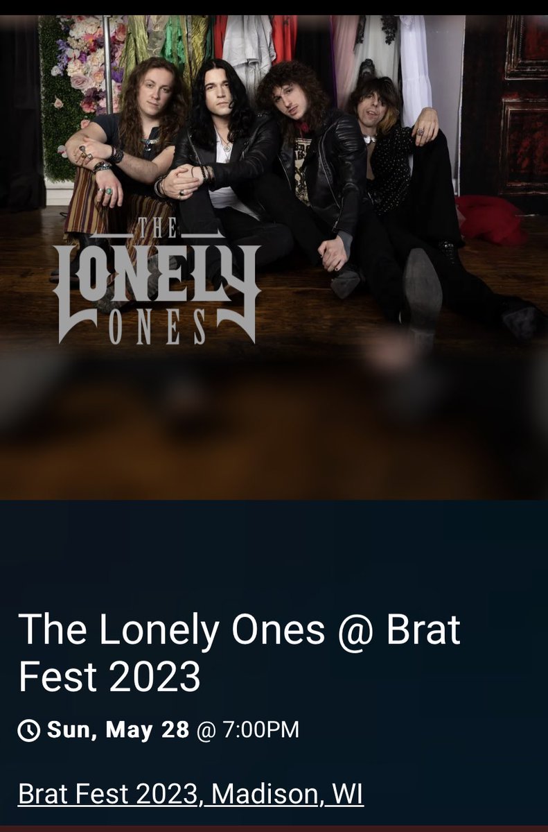 Who’s going to be at @BratFest tomorrow to see the boys? What an incredible weekend in Wisconsin! Enjoy!! @_thelonelyones_