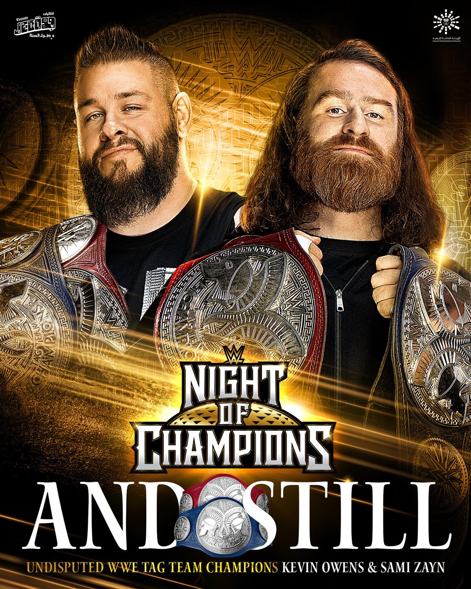 #AndStill Undisputed WWE Tag Team Champions ... @FightOwensFight and @SamiZayn!

#WWENOC
