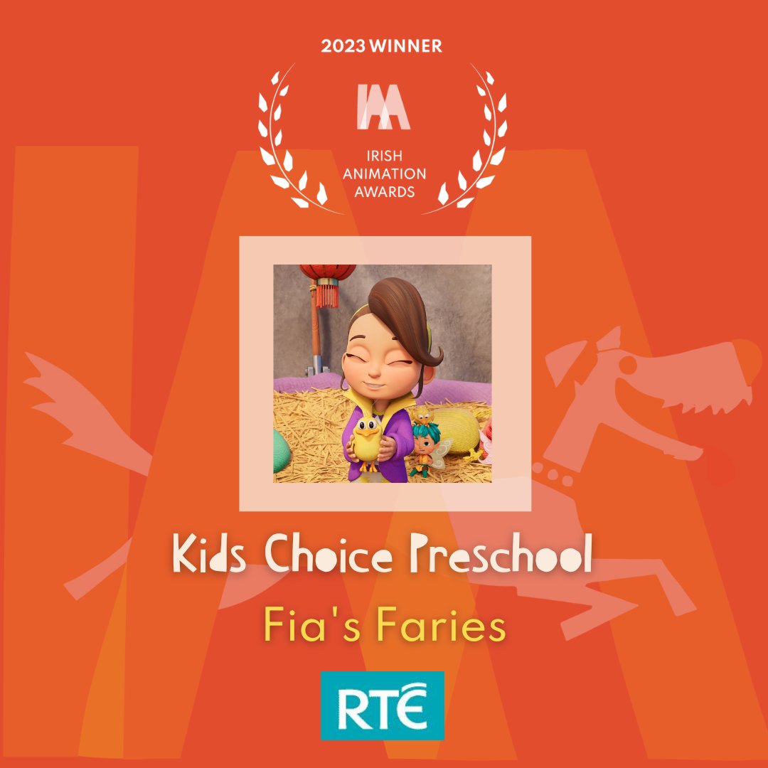 Congratulations to @LittleMoonAnim who have just won first place for ‘Kids Choice Preschool’ at this year’s #IAA2023!

Sponsored by @RTE

@rtejr @ScreenIreland