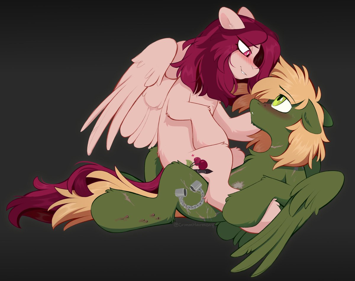 This isn't explicit per say, but I tried posting this to a SFW Discord channel and Clyde said this was too saucy to post there, so I am posting it here.

I just want him to look up at me with his beautiful green eyes qwq