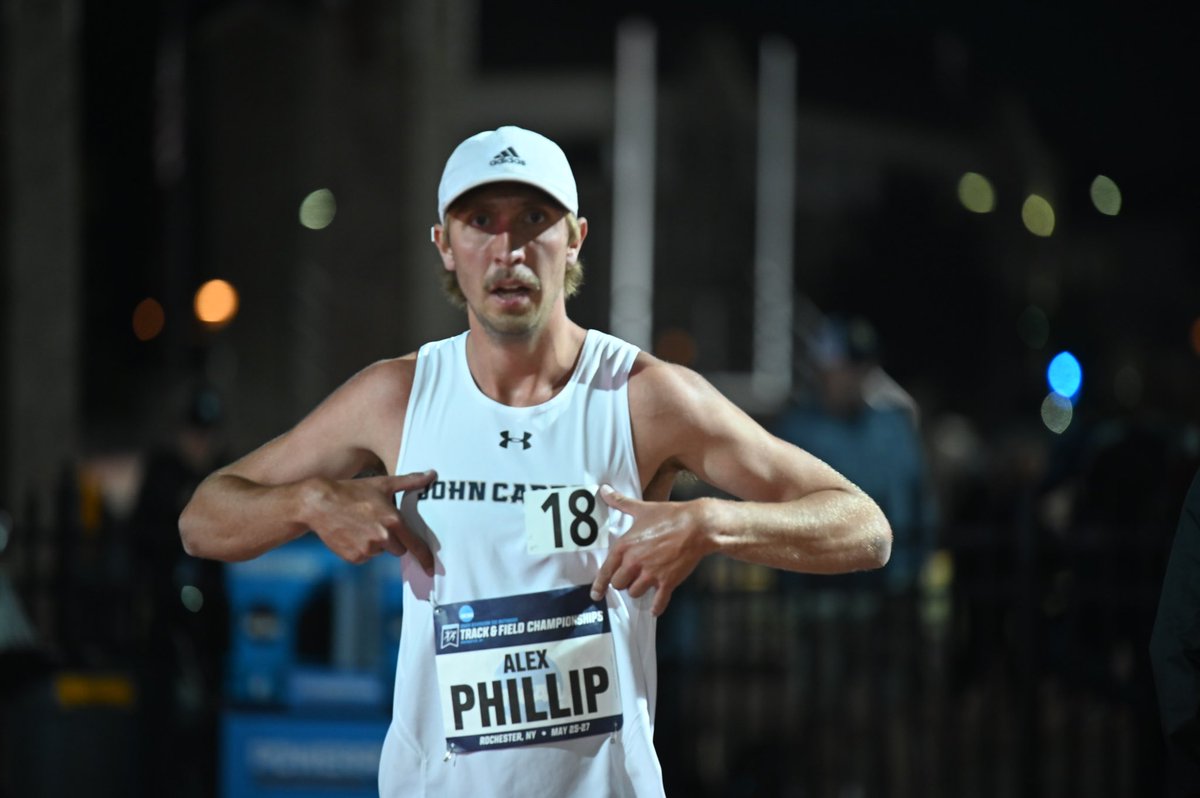 The greatest distance runner in Division III history, no question. The outdoor distance double (5k and 10k) is so incredibly hard to do in the span of 3 days. Just unreal. 

ALEX PHILLIP THE GOAT 🐐 ⚡️
