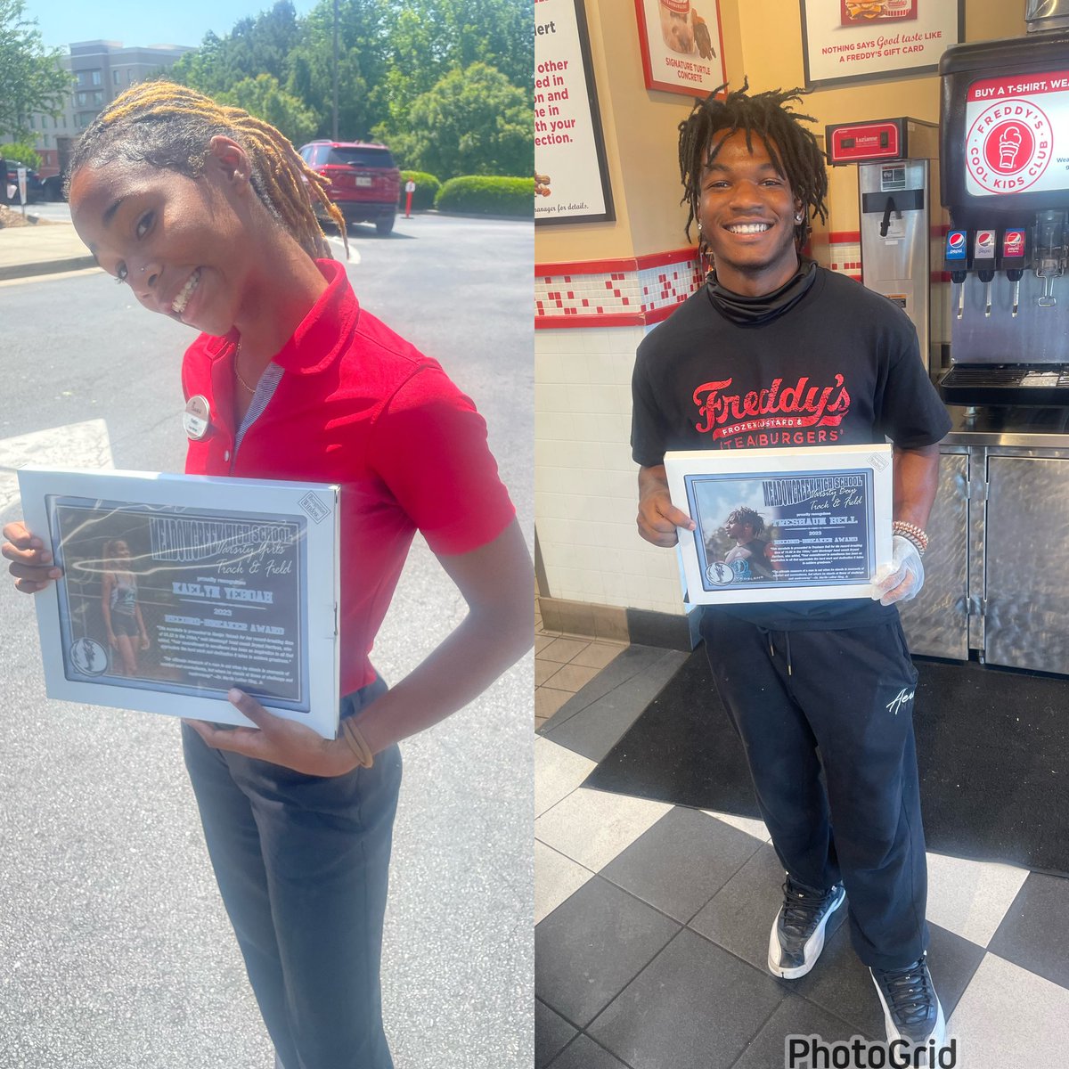 Had to make sure our last two record breakers got they awards before we officially closed the books on the season.  Congrats 👸🏾<a href="/y_kaelyn/">Kaelyn Yeboah ✫</a> and 👑 <a href="/BellTreshaun/">TreShaun Bell</a> yea I pull up to jobs to get the job done 😂😂. #Family