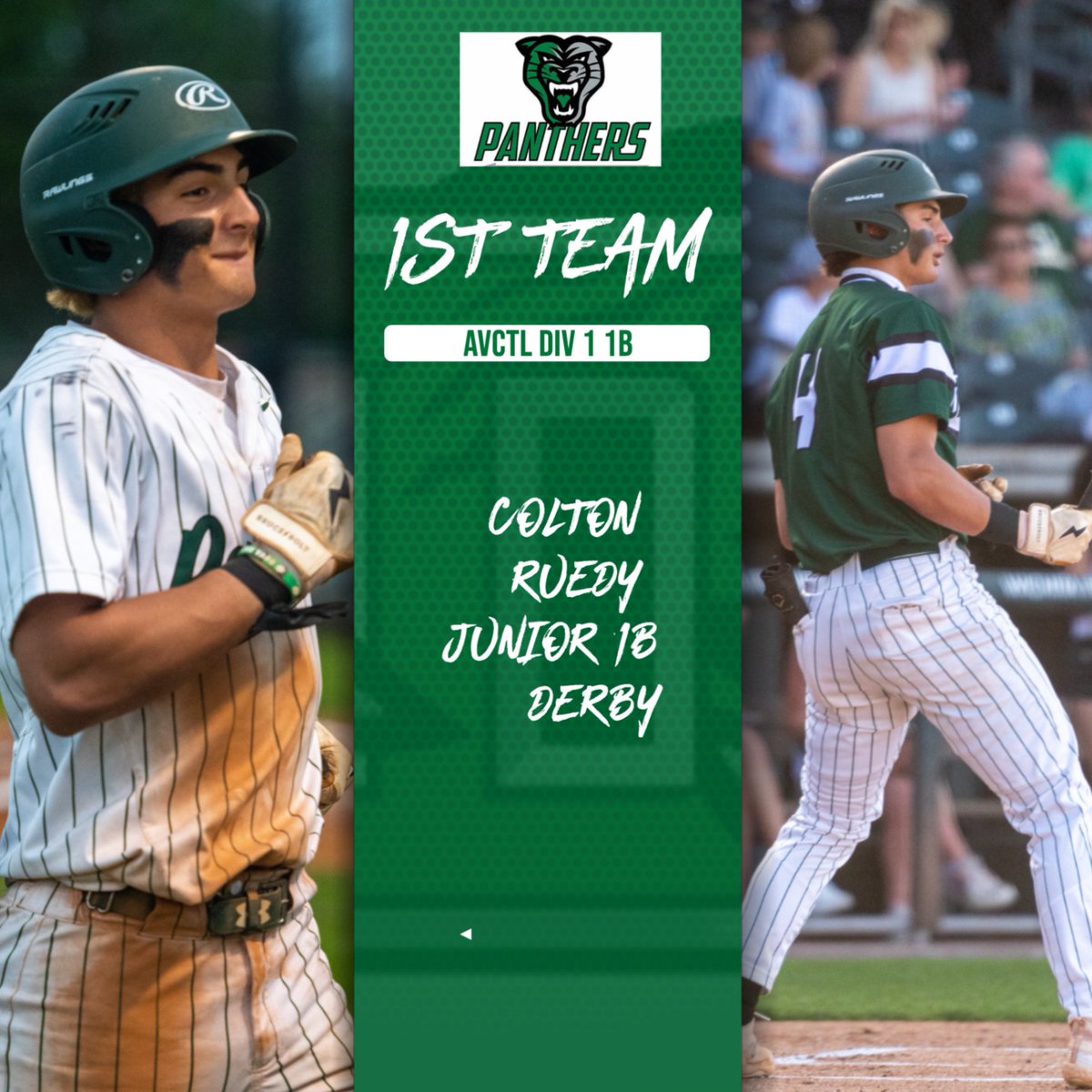 PanthersBasBall's tweet photo. Congratulations Colton Ruedy on being named 1st team AVCTL DIV 1  First Baseman https://t.co/YPG1WJ7nQH