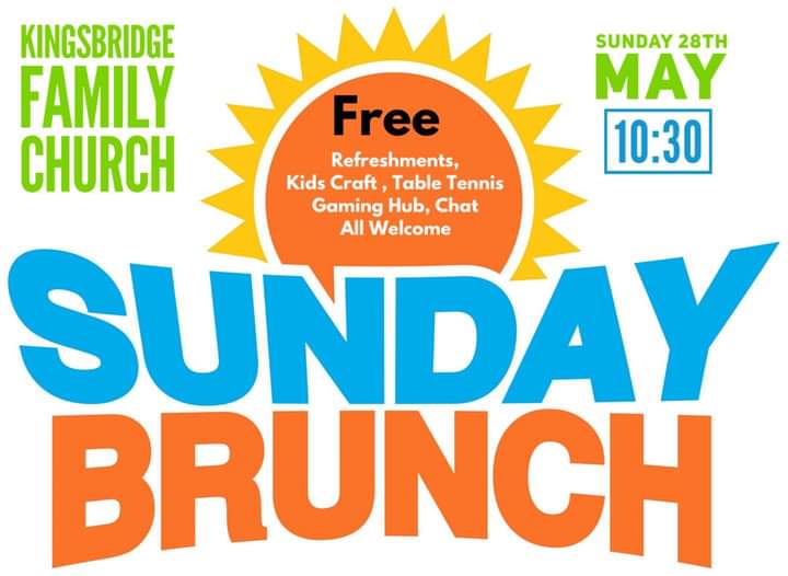 Join us tomorrow, Sunday 28th, whether on your own, or with family or friends, you are most welcome to come along.  A great opportunity to make some new friends.  We would love to see you. #Kingsbridge #Salcombe #SouthHams #SouthDevon #Devon #Family #Church #Jesus #Brunch