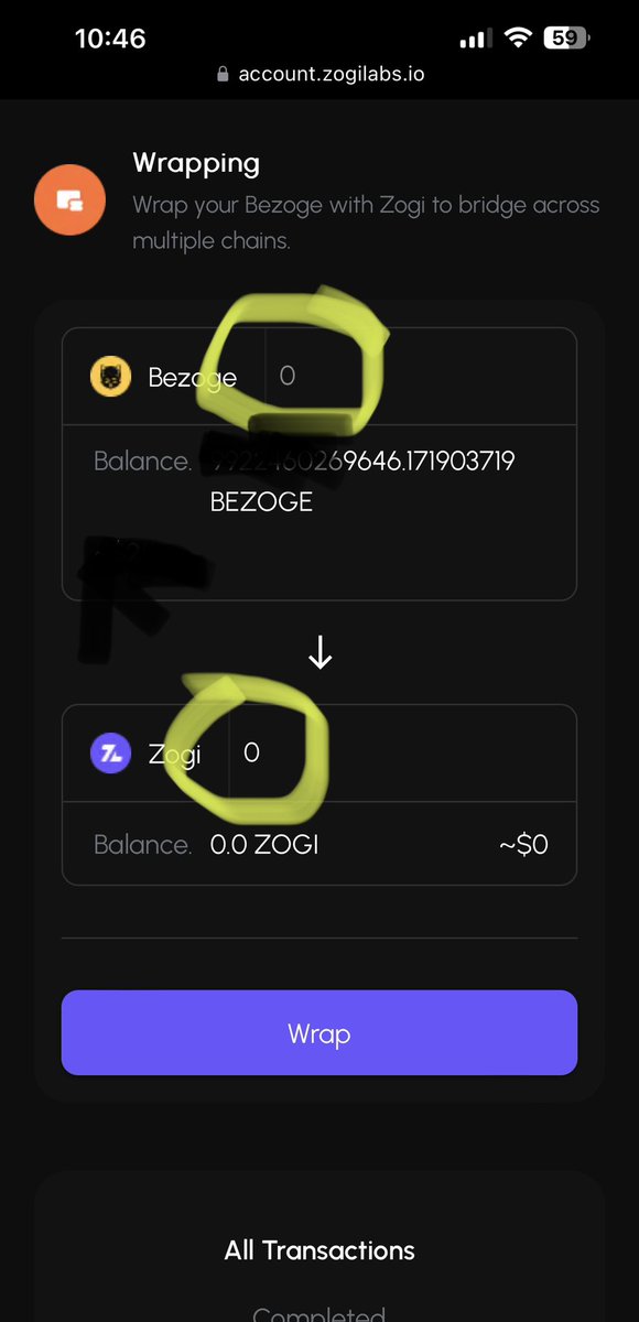 @ZogiLabs hi I am holding Bezoge from the beginning on Hotbit , I didn’t sell even ath. Because of Hotbit issue I transferred Bezoge to trust wallet 2 days ago. Now I’m not allowed to wrap to Zogi. I put this in community fb page I see many people have same issue. Please advise.