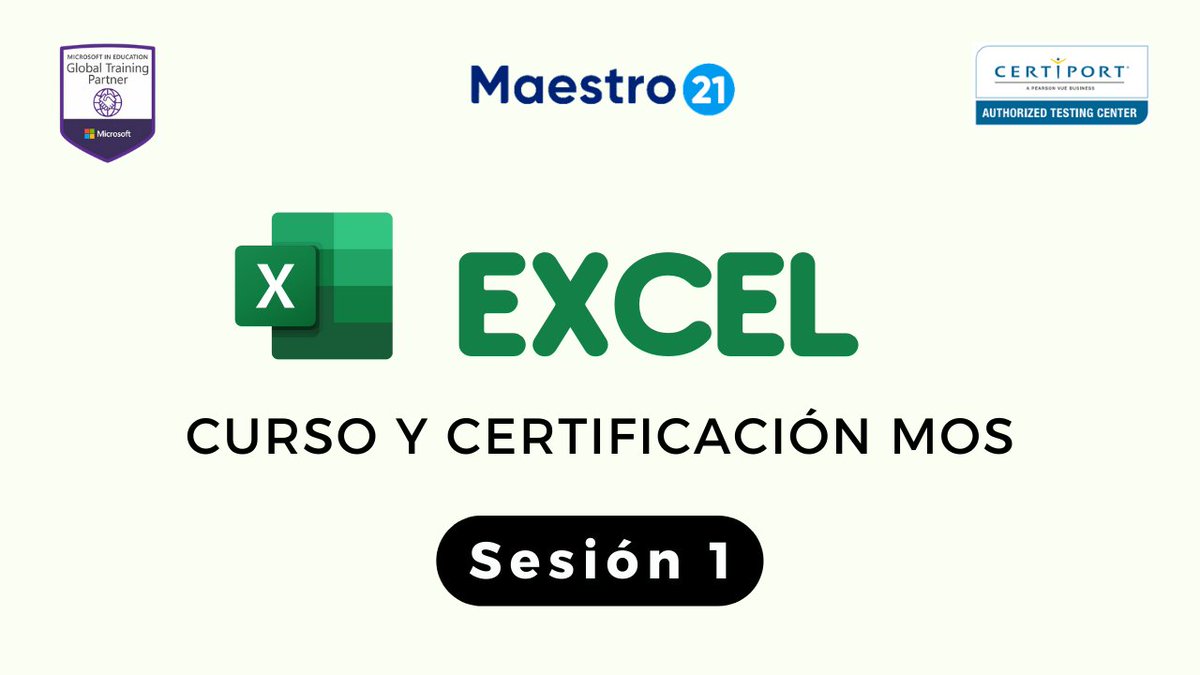 Maestro21edu's tweet image. Nos vemos a las 8.00 pm Hora Perú (GMT-5) youtube.com/live/sNs1TF8dE… Todos pueden enviar sus comentarios por YouTube #Maestro21 #MSFTEDU #cursodeexcel