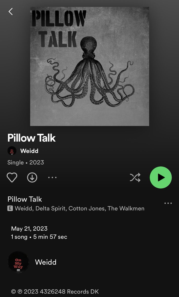 Super proud to be a part of this project @TheWalkmen LOL. @SpotifyUSA Random artists falsely crediting bands on their tracks as performers to get plays 🤔