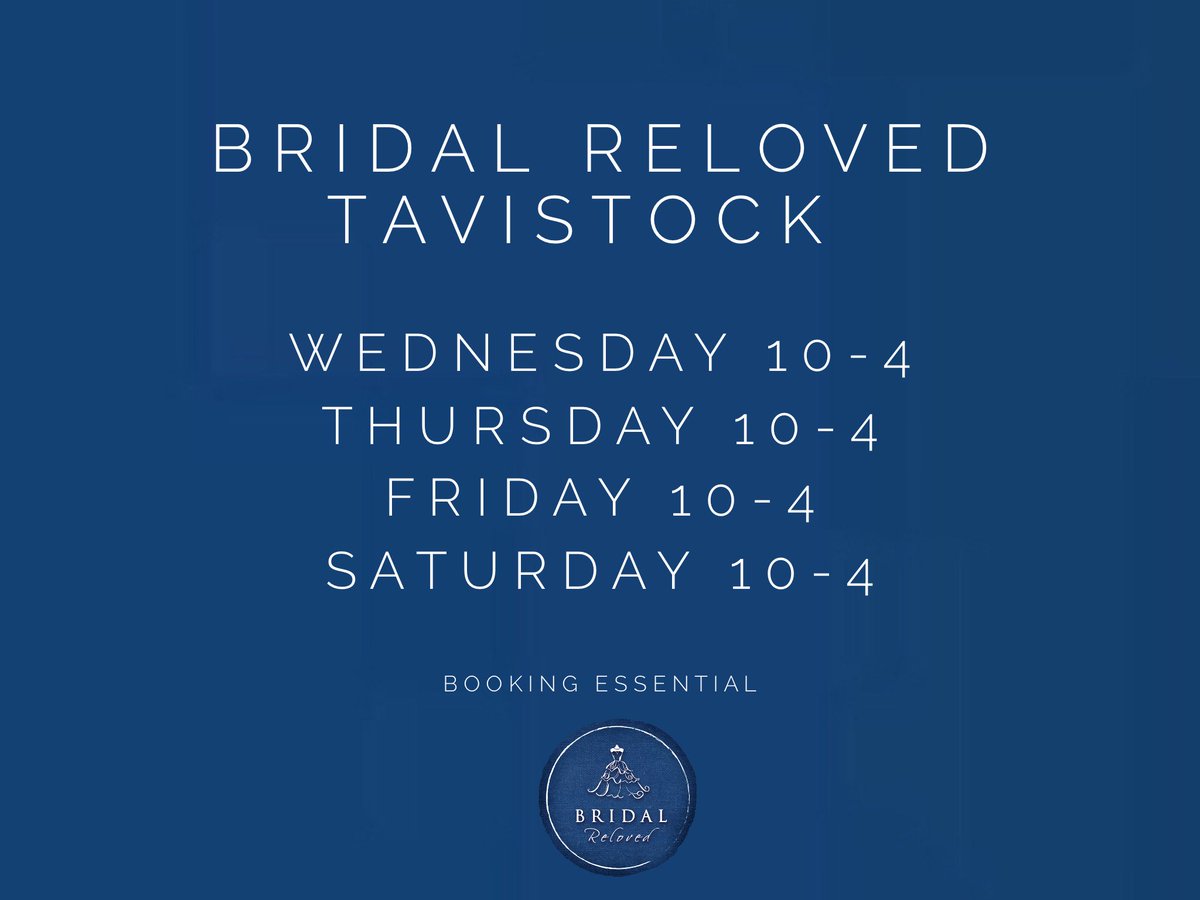 We are open on Wednesdays- Saturdays 💙

Get in touch to book your appointment 💌

#bridalreloved #bridalrelovedtavistock #devonwedding #cornwallwedding #tavistock #shoplocal #weddingdress #bridetobe #2023bride #2024bride #sayyestothedress