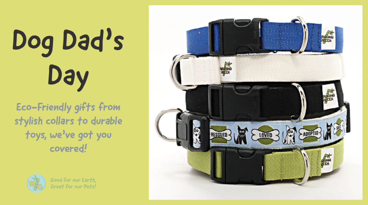 Attn: Dog lovers! 🐶💚 #DogDadsDay is near. Find the perfect #ecofriendlygift at Wagging Green. 🎁🌱

💡Don't forget to send your creative names for our new Twilight (blue) & Falling Leaves (orange) color combo🌟

Your #LoveforDogs make a better world for our furry friends!💚🐾🐶