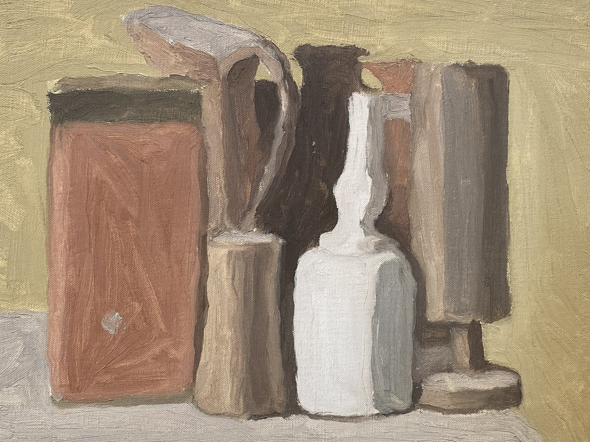 sujculture's tweet image. That’s why you’ll always find him in the kitchen at parties /You will always find him in the kitchen at parties
🎨#GiorgioMorandi🇮🇹 🎟#EstorickCollection @Estorick 💻Review theguardian.com/artanddesign/2…