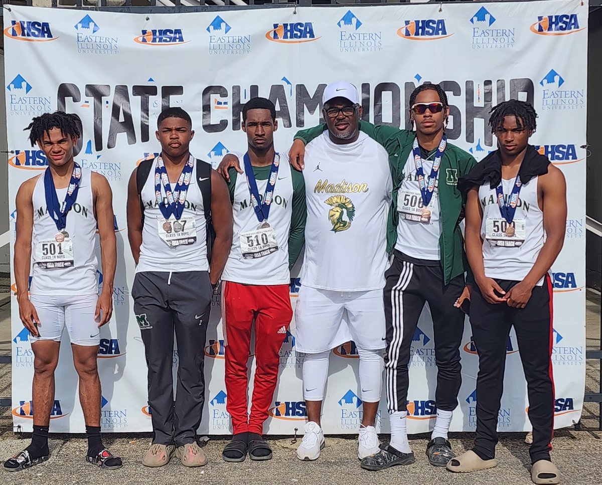 I know I'm not the only coach that's sad when Track season ends. Madison finished with four All State performances. Earnest Davenport III finished 8th in the High Jump. The 4x100m finished 4th with a time in of 43.16 seconds. The 4x200m Relay was 2nd in a school record 1:28.99
