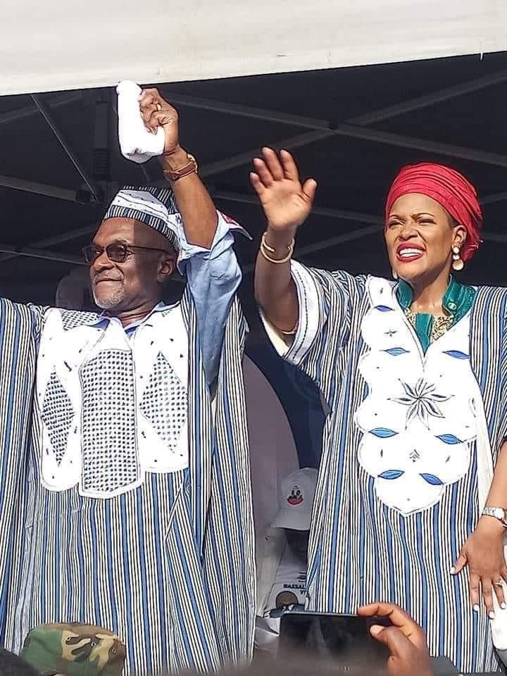 LIBGamer's tweet image. Liberia presidential candidate Alexander B. Cummings @ABCummingsOFFCL and his running mate Charlyne M. Brumskine. 
#Cummings2023 #CPP2023 #LiberiaFirst