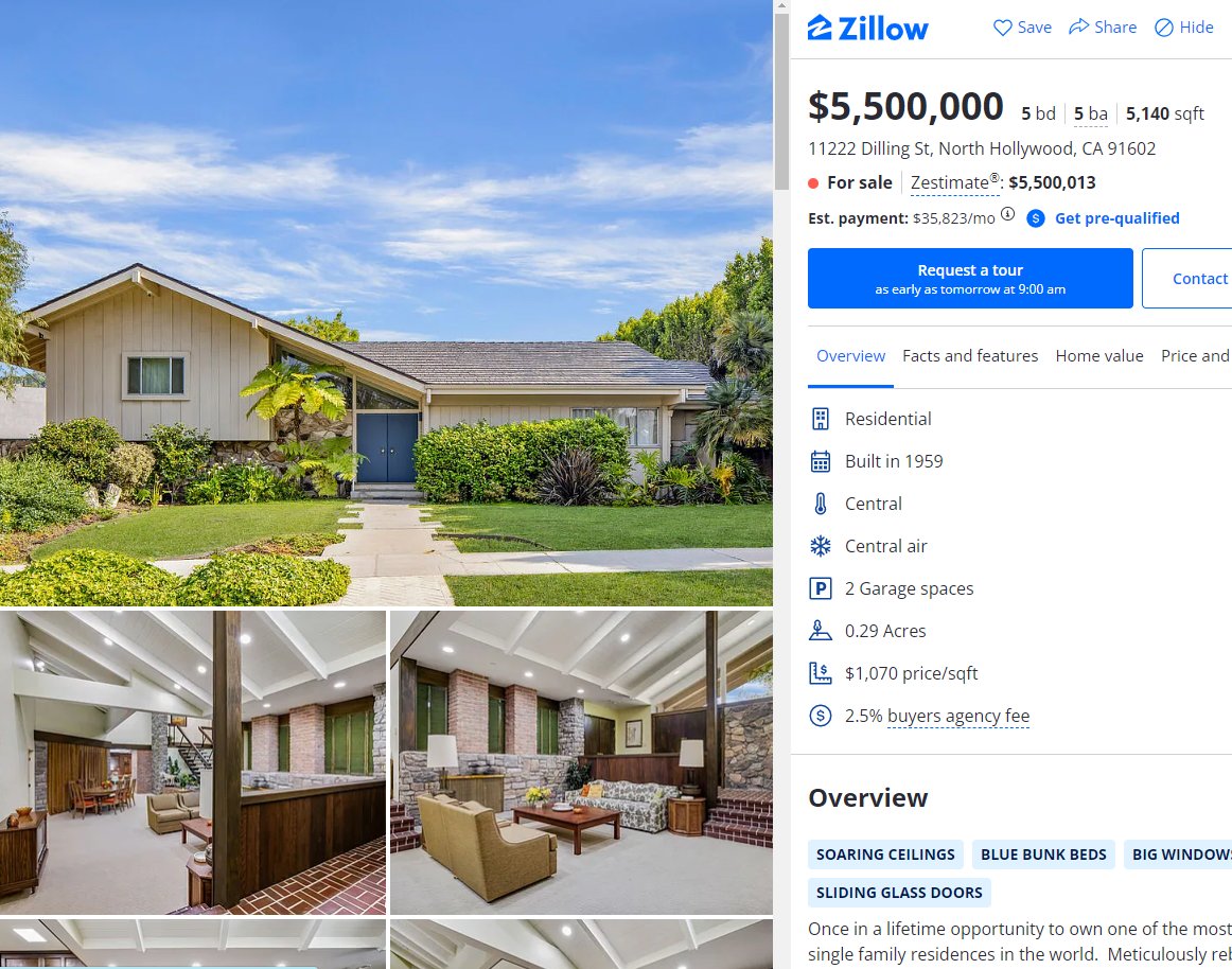 🎶
Here's the story...
Of an iconic home
That you can call your own
🎶

The Brady Bunch house is officially on the market! We didn't ask if it came fully furnished...horse statue and all 😂 facebook.com/20231111984619…