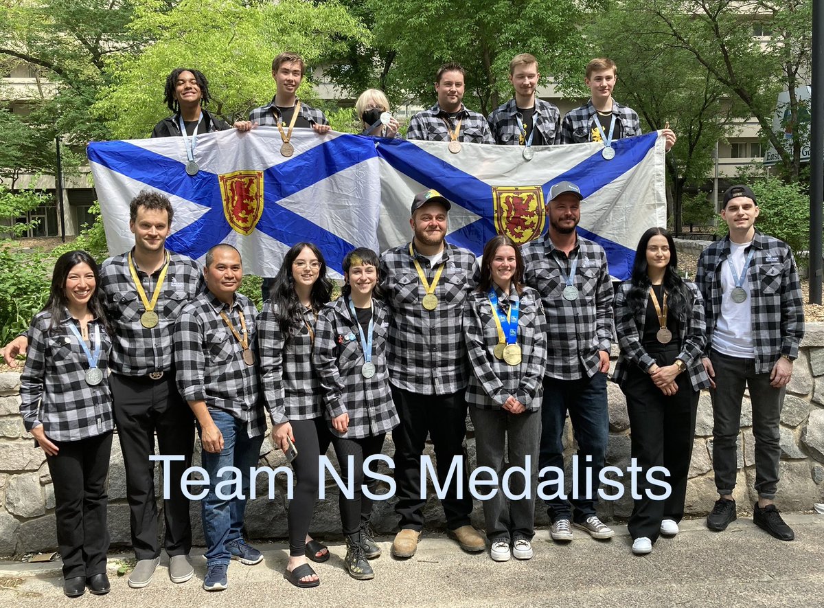 @HRCE_NS competitors medaling at the Skills Canada National Competition in Winnipeg!  A big day for NS! Isaac Winchester, Isaiah Crawley, and Ronan Doherty  making NS and @SackvilleHigh proud. Thanks, Ms. Doherty! Great job to all competitors!
#scnc2023