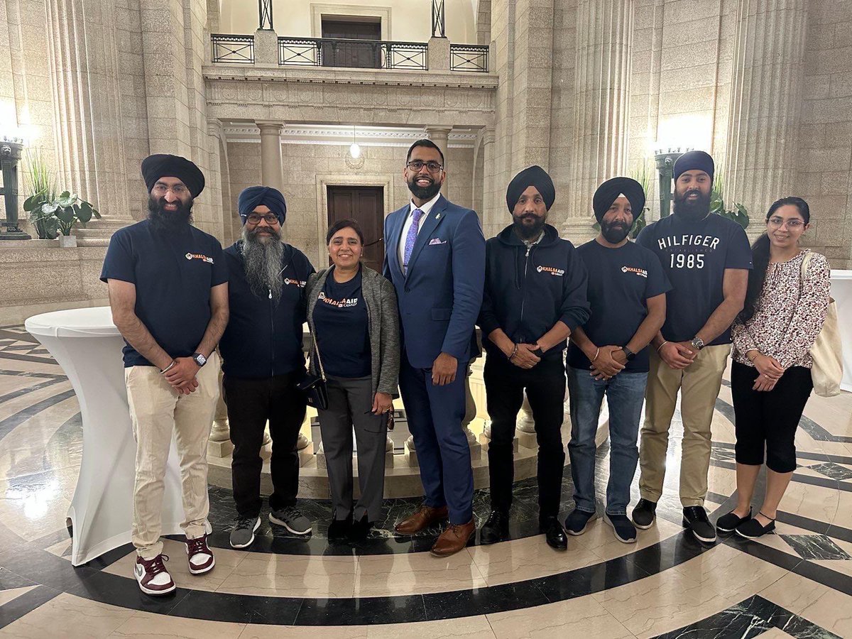 With the closure of our food drive, team #Manitoba Chapter was invited to the legislative building by the Premier’s office. 

A statement of recognition was delivered by all political parties. 

Thanks to Minister Obby Khan (Progressive Conservative Party of Manitoba) Mr Diljeet