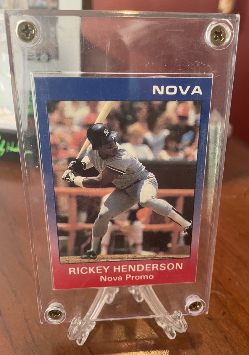 So thankful to friends of the #hobby for locating this #rickeyhenderson  1988 #star Nova #promo this is a rare find and happy to have located it! 😎🔥🧤🧤#tradingcards #baseballcards #SaturdayMotivation #MLB @CardPurchaser
