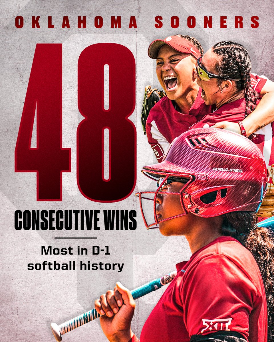 OKLAHOMA RALLIES TO SET A RECORD FOR THE LONGEST WIN STREAK EVER‼️ What a way to advance to their 16th WCWS 😤