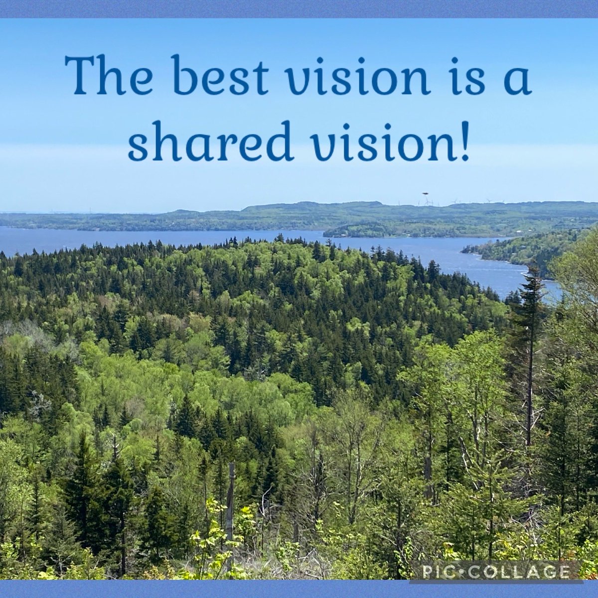 Took this picture in #NewBrunswick last week. It is a view looking towards my hometown of Grand Bay-Westfield from a place called Lands End. I love the trees, water and sky…my roots, like the Wolastoq (St. John) river, run deep. #exploreNB #vision #edchat