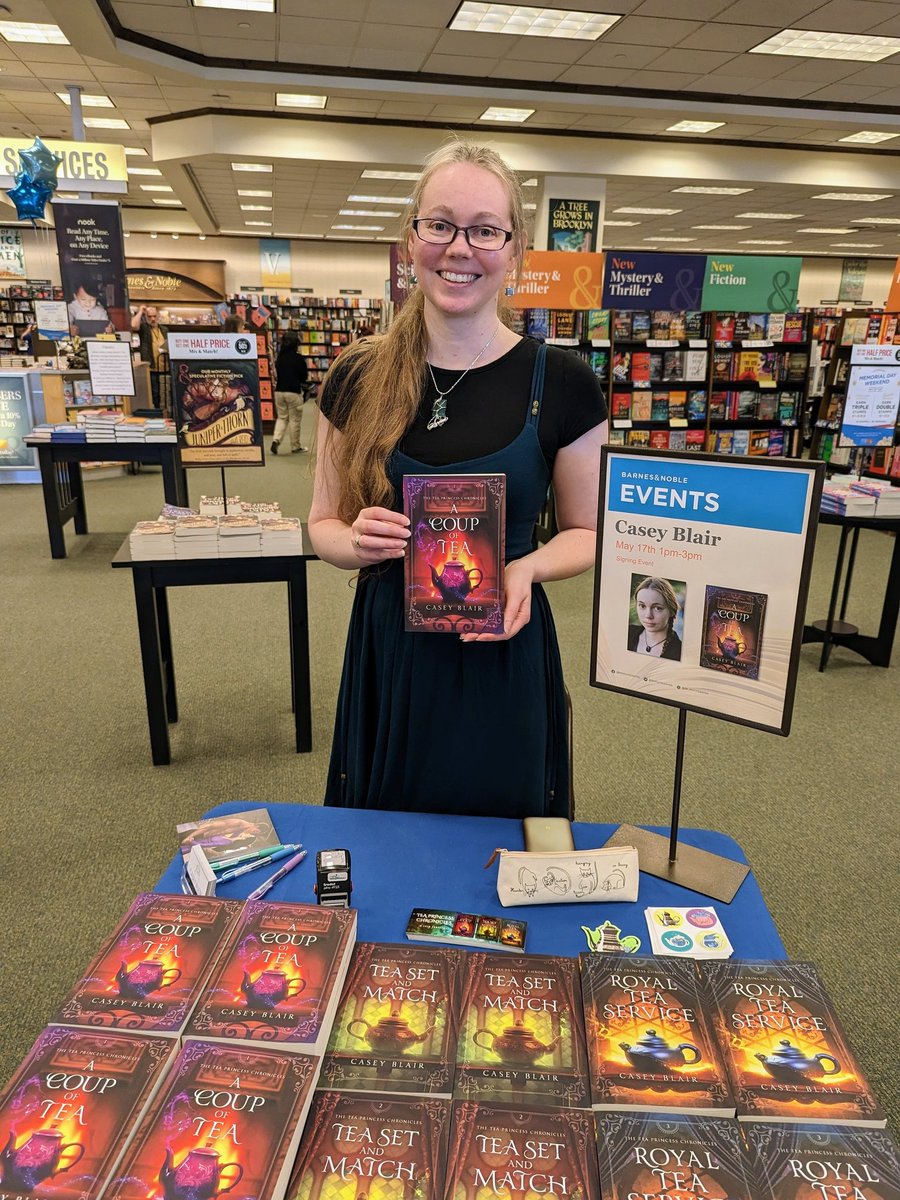 Casey Blair is here and she is selling FAST!! And she is only here for another hour! Don't worry if we sell out though! We plan on having her back again and again! 🤭

#author #authorevents #books #bookstagram #cozyfantasy
#fantasy #barnesandnoble #bnbuzz #seattle #tukwila