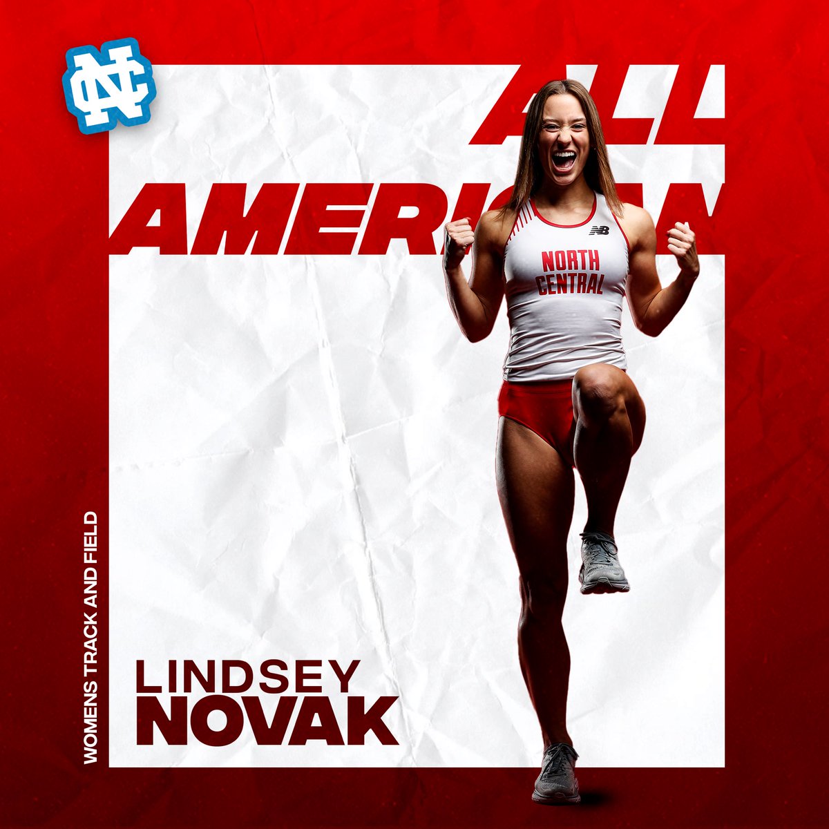 NCC_Athletics's tweet photo. 🚨ALL-AMERICAN🚨

Lindsey Novak brings home ✌️All-America honors after a 5th place finish in the 400m (56.25) and 8th place finish in the 200m (24.61)!

#WeAreNC | @NCCWomensXCTF https://t.co/6vEDCIyp4r