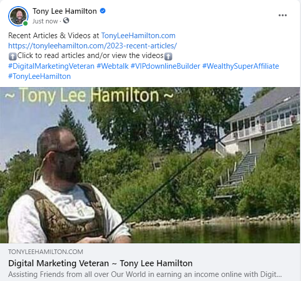 TonyLeeHamilton's tweet image. Recent Articles &amp;amp; Videos at TonyLeeHamilton.com
tonyleehamilton.com/2023-recent-ar…
⬆️Click to read articles and/or view the videos⬆️
#DigitalMarketingVeteran #Webtalk #VIPdownlineBuilder #WealthySuperAffiliate #TonyLeeHamilton