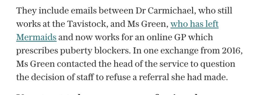 @ElliotHammerSR I always do a double-take when I’m reminded that, despite everything, Polly Carmichael is still in post at the Tavistock