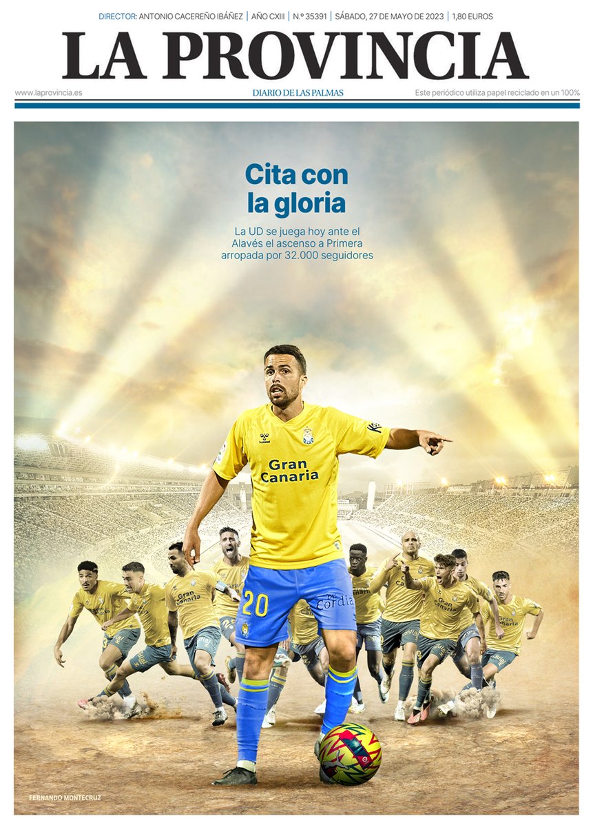 AQUÍ VEO MUCHA FIESTA YO!!!!!!! SOMOS DE PRIMERA!!!!!!!!!!!!!!!!!!!!!!  #LasPalmasAlaves #LasPalmasAlavés 💛💛💛💛💛💛💛💛💙💙💙💙💙💙💙💙💙 HACEMOS HISTORIA!!!!!! GUARDEN ESTA PORTADA!!!!!!!!!!!!!!!!!!