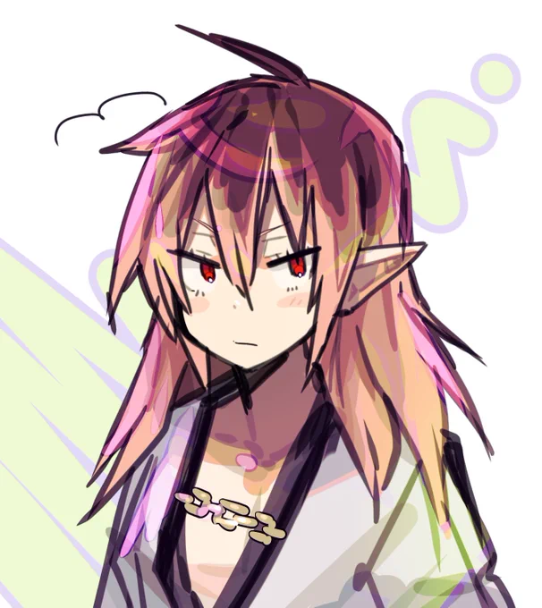 yass man wit his hair down except i spent way longer than anticipated on it because i remembered i love the celestial host class so much and ranted about it for like 20min and forgot i was drawing this