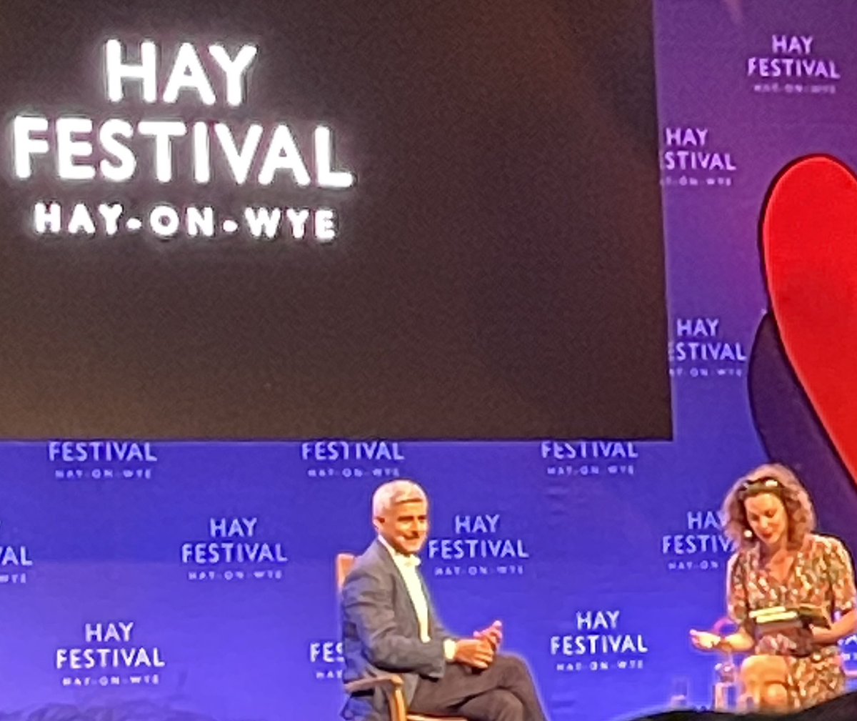 Great to hear from @SadiqKhan earlier who spoke passionately about tackling the climate emergency and the importance of building coalitions to win the argument on environment. #HayFestival2023