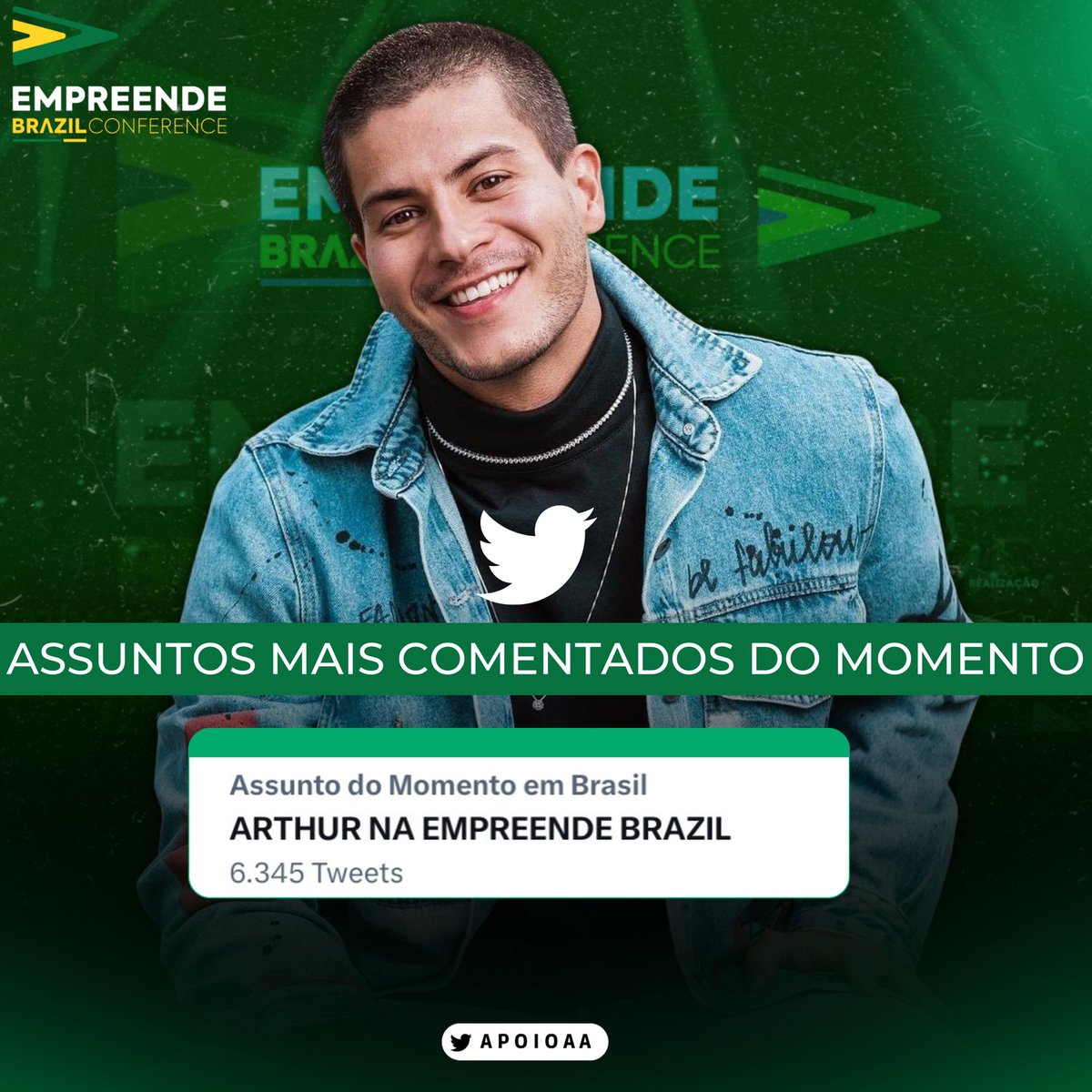 ApoioAA's tweet photo. • Tag de hoje finalizada ✅ 

Vocês arrasaram muito, com certeza a Palestra de hoje com @Aguiarthur na Empreende Brazil Conference foi sucesso demais, ele merece todo esse amor e carinho! 🤍

ARTHUR NA EMPREENDE BRAZIL https://t.co/tGHM0EisLn